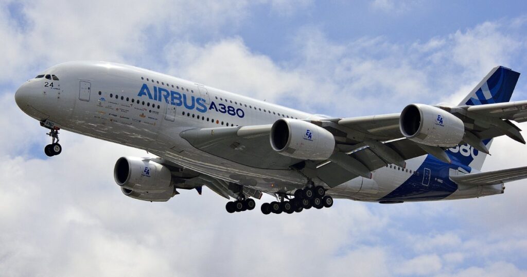 das größte Flugzeug der Welt Passagiere - Airbus A380
